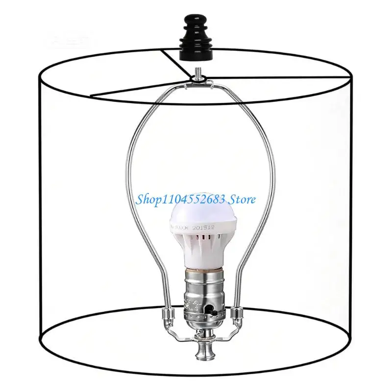 

Y6GD 8 Piece Lamp Harps Top Finials with 1/4-27 Thread Easy to Install No Tool Required Pull Chain for Lighting Fixtures