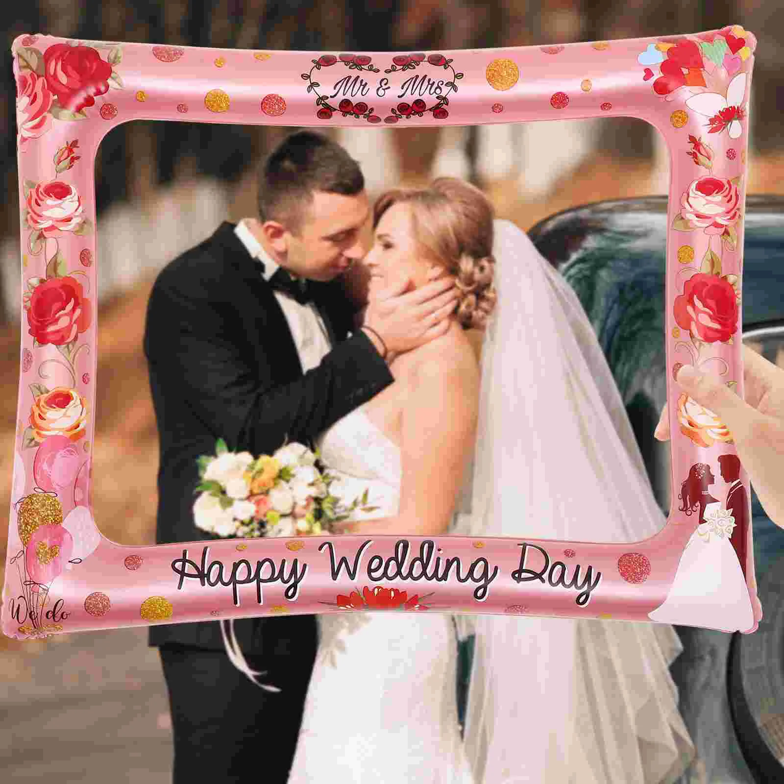 Handheld Photo Frame Props Decoration Reception Wedding Party Decorations Inflatable Booth Setting