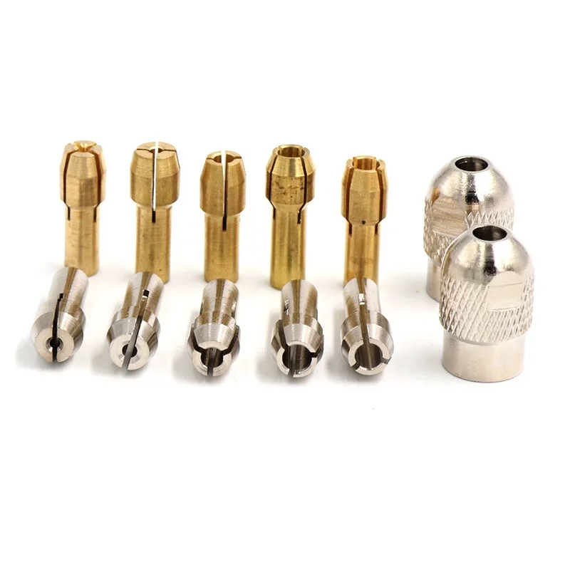 Набор электрических шлифовальных патронов, сверлильных патронов, цанговые патроны 4,2/4,8 мм, 0,5-3,2 мм, набор медных аксессуаров для мини-шлифовальных станков