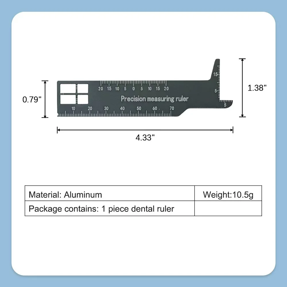 Règle de mesure de précision dentaire AutocNashDental, outils de photographie dentaire, fournisseur dentaire, matériaux de laboratoire, 1 pièce