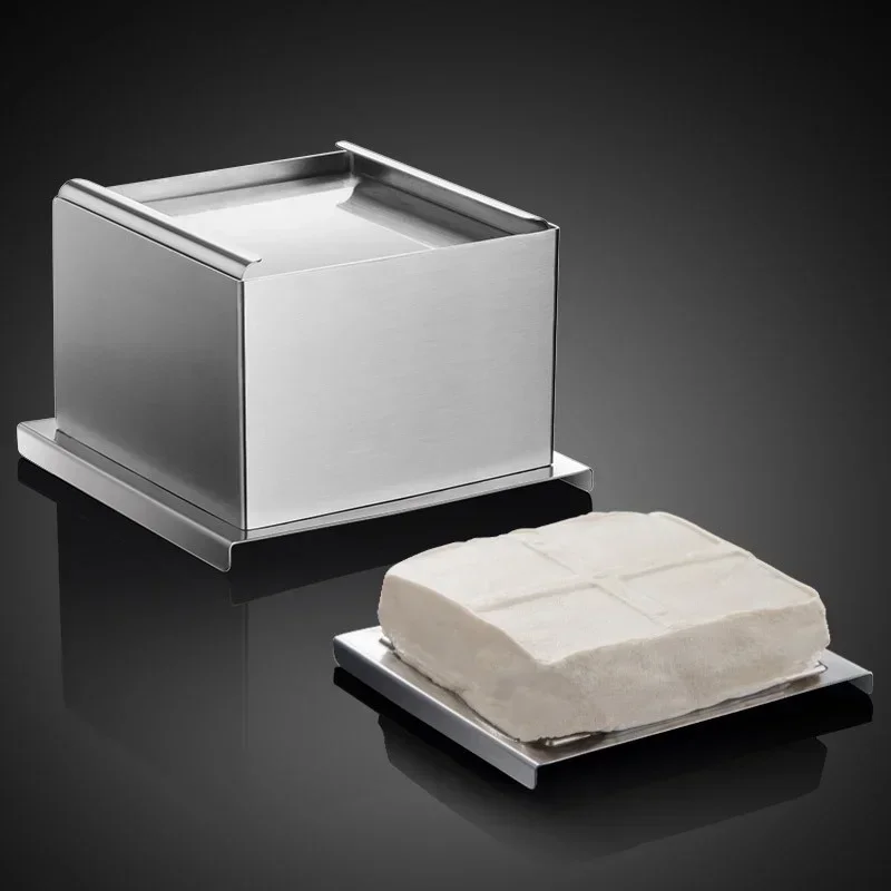 

304 Stainless Steel Tofu Mould, DIY Square Tofu Press Box with Drainage, Homemade Kitchen Tool