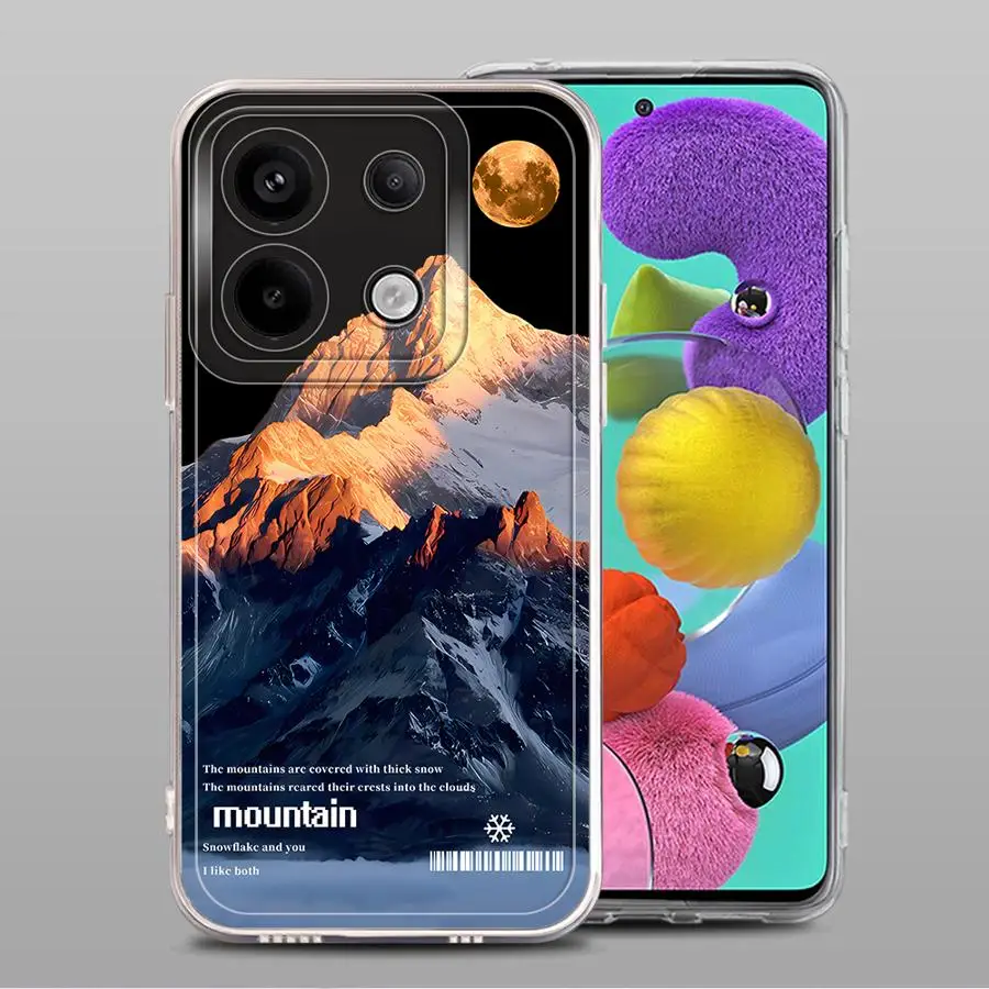 Funda suave Sunset Mountain Iceberg para Xiaomi Redmi A3x 13C 9A 14C 12C 9C 10C A5 A1 A2+
