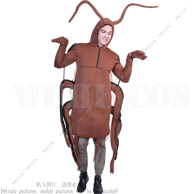 Divertido fiesta Selfie Animal cucaracha mono disfraz accesorios de fiesta de Halloween disfraz de espectáculo fiesta de Halloween mujer hombre disfraz