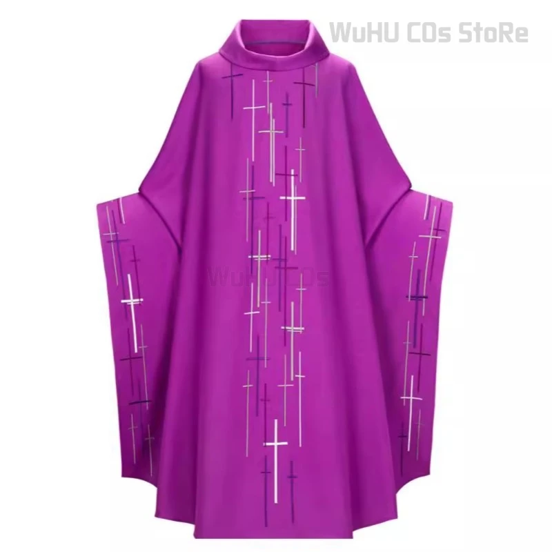 Средневековый костюм для косплея папа мёртый накидка среднего возраста черная накидка полный комплект молитвенные халаты церковная искусственная шаль