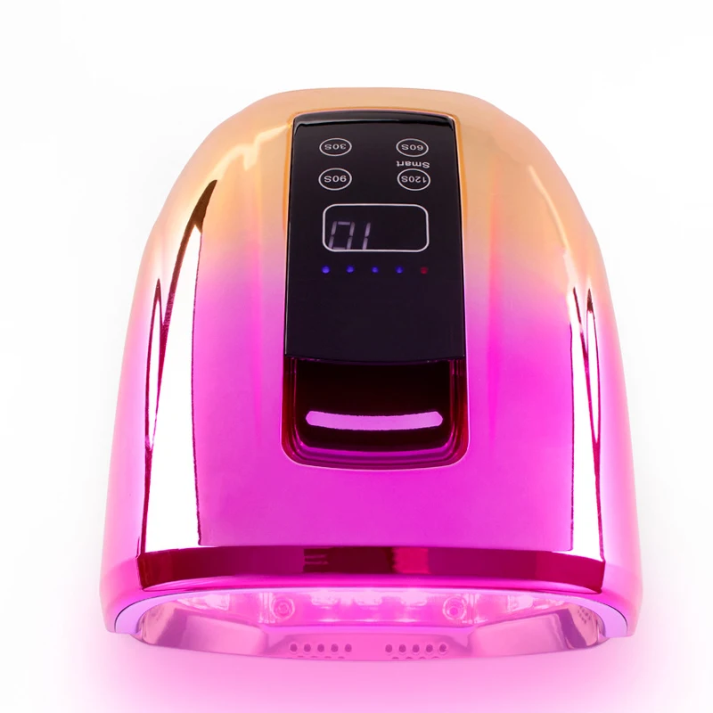 90W oplaadbare nagellamp met spiegelbodem Draadloos LED-licht voor acrylnagels manicuremachine Draadloze nagel UV LED-lamp
