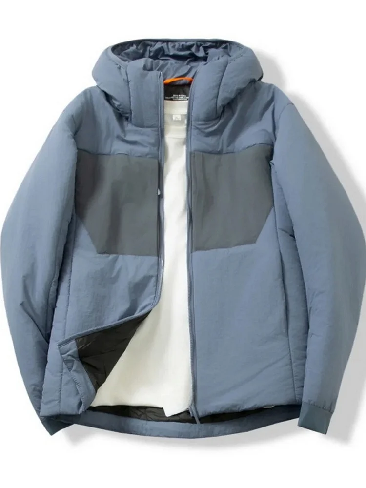 

Новая американская утепленная хлопковая куртка для активного отдыха и катания на лыжах, мужская зимняя повседневная свободная модная городская куртка с капюшоном