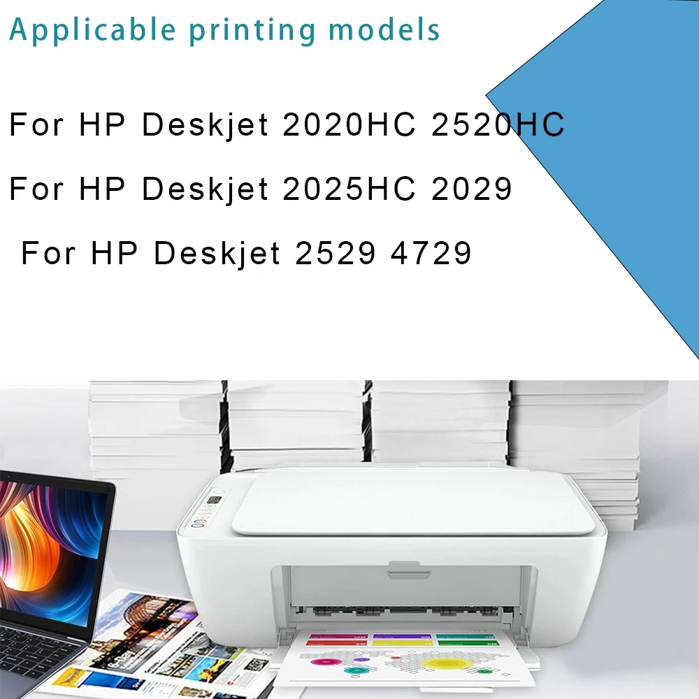 Vilaxh 46XL Refillable CISS Compatible for HP 46 for HP46 Ink Cartridge for DeskJet 2520hc 2020hc 2029 2529 4729 Printer