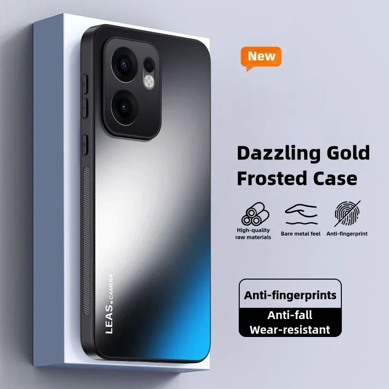Case for Oppo Reno13 F 4G 5G Frosted Dazzling Gold Silicone Protection Hard Shockproof Phone Cover OppoReno13F CPH2701 CPH2699