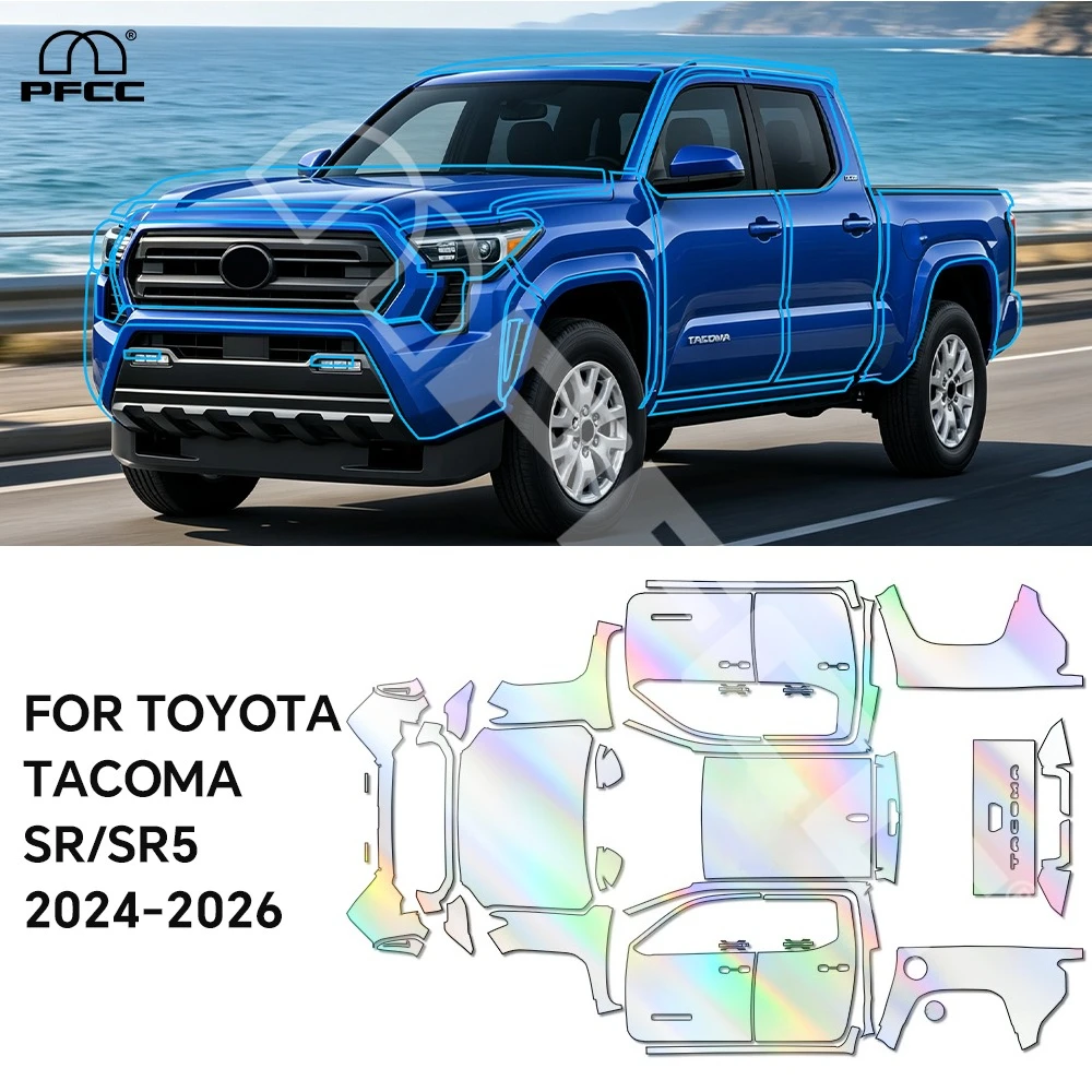 For Toyota Tacoma SR SR5 2024-2026 Car Precut Paint Protection Film Anti-scratch PPF Clear Bra Invisible Sticker Car Accessories