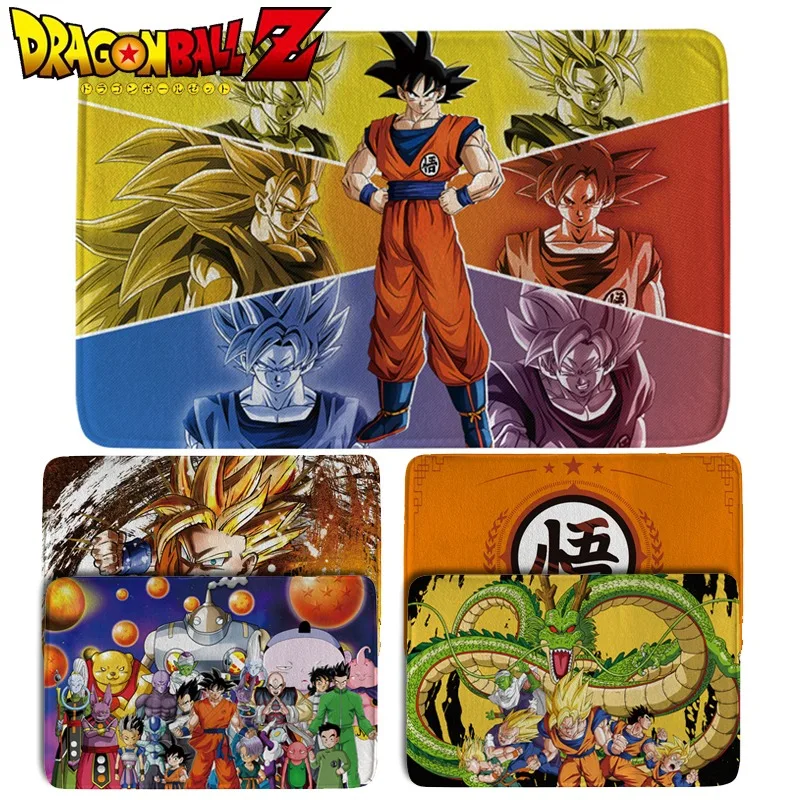 

Dragon Ball Son Goku Bath Mats Doorway Entrance Mat 40x60CM Bathroom Anti-slip Foot Mat Washable Carpet Bedside Mat Accessories