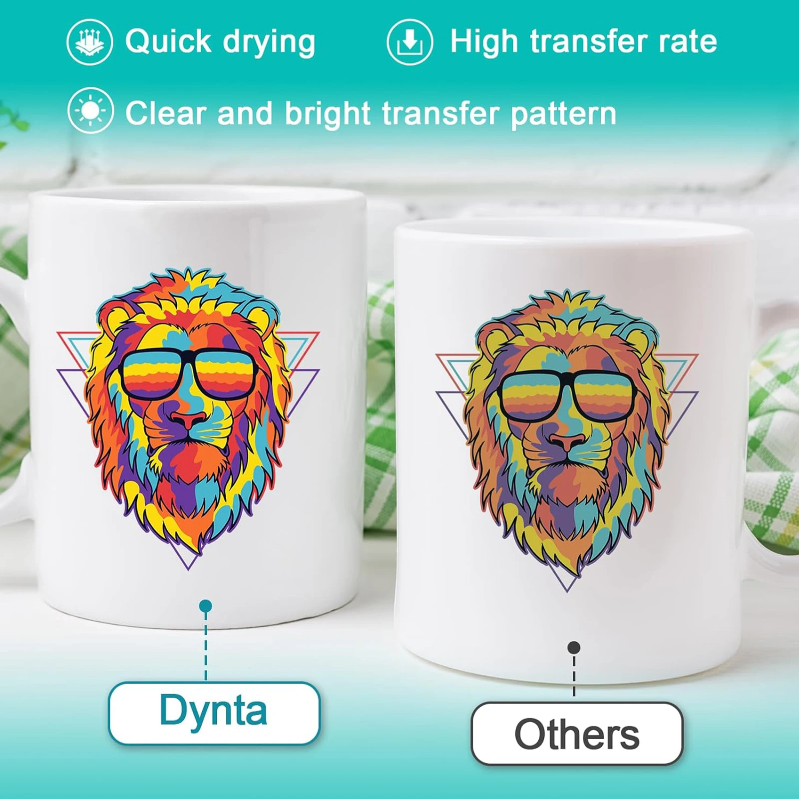 100 Sheets Sublimation Paper 125G A4(8.3 x 11.7 Inch) Size for Any Inkjet Sublimation Printer with Sublimation Ink Light Fabric