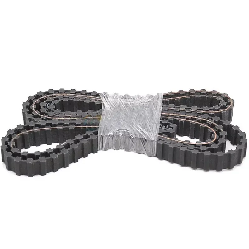 DA-DXL 5.08mm Pitch Black Rubber Double-sided Tooth Timing Belt Width 10/15mm 250/260/270/276/280/290/300/330-480DXL For CNC 3D