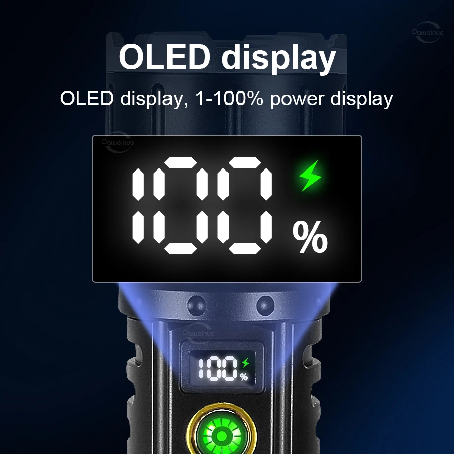 1000000LM High Power LED Flashlights 5000mAh Rechargeable LED Torch Outdoor 2000M Ultra Powerful Flashlight Eye Protect Lantern