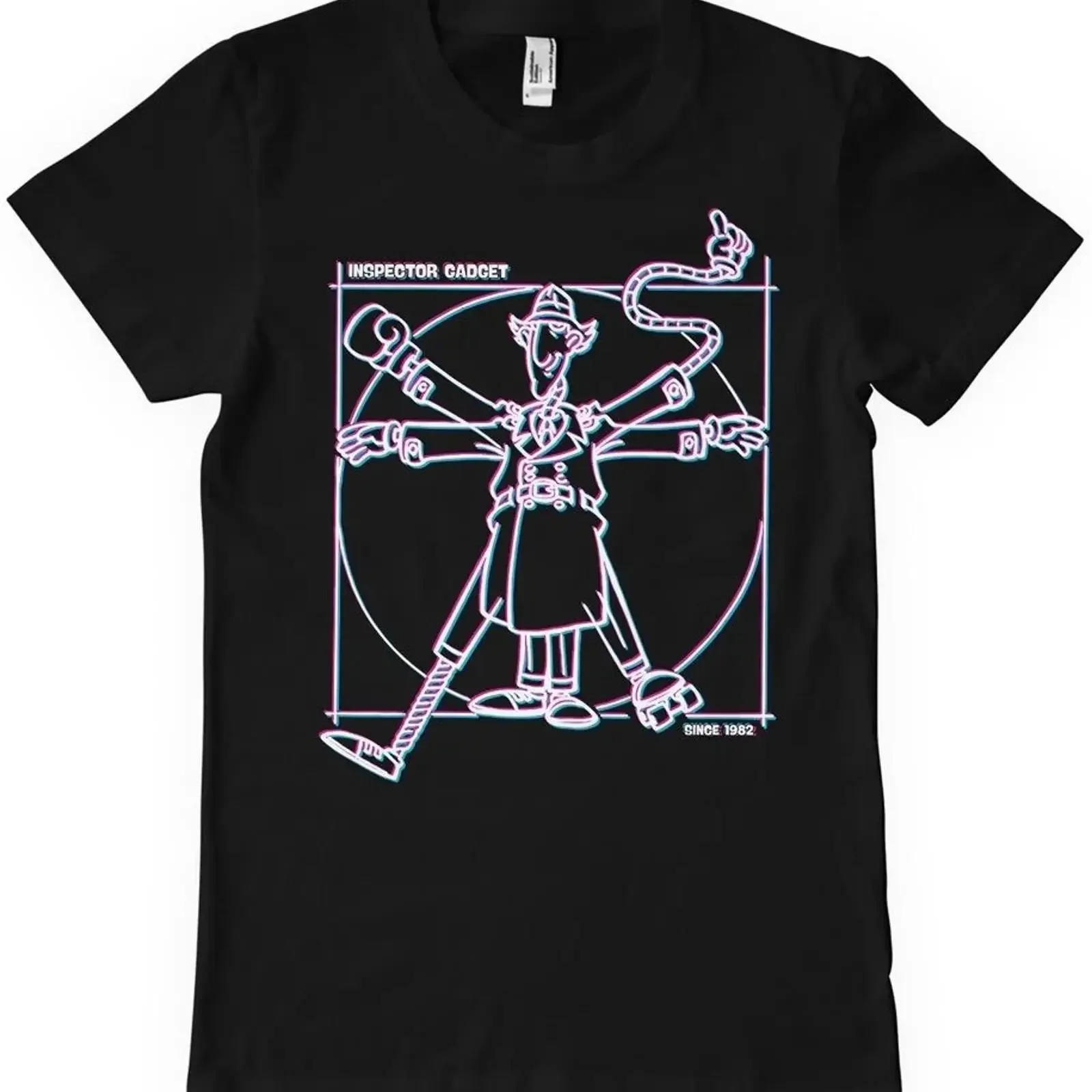 Inspector Gadget T Shirt Vitruvian Man CPLG 1 IG003 H72 2 vintage Washed graphic Comfortable homme Stylish fashion