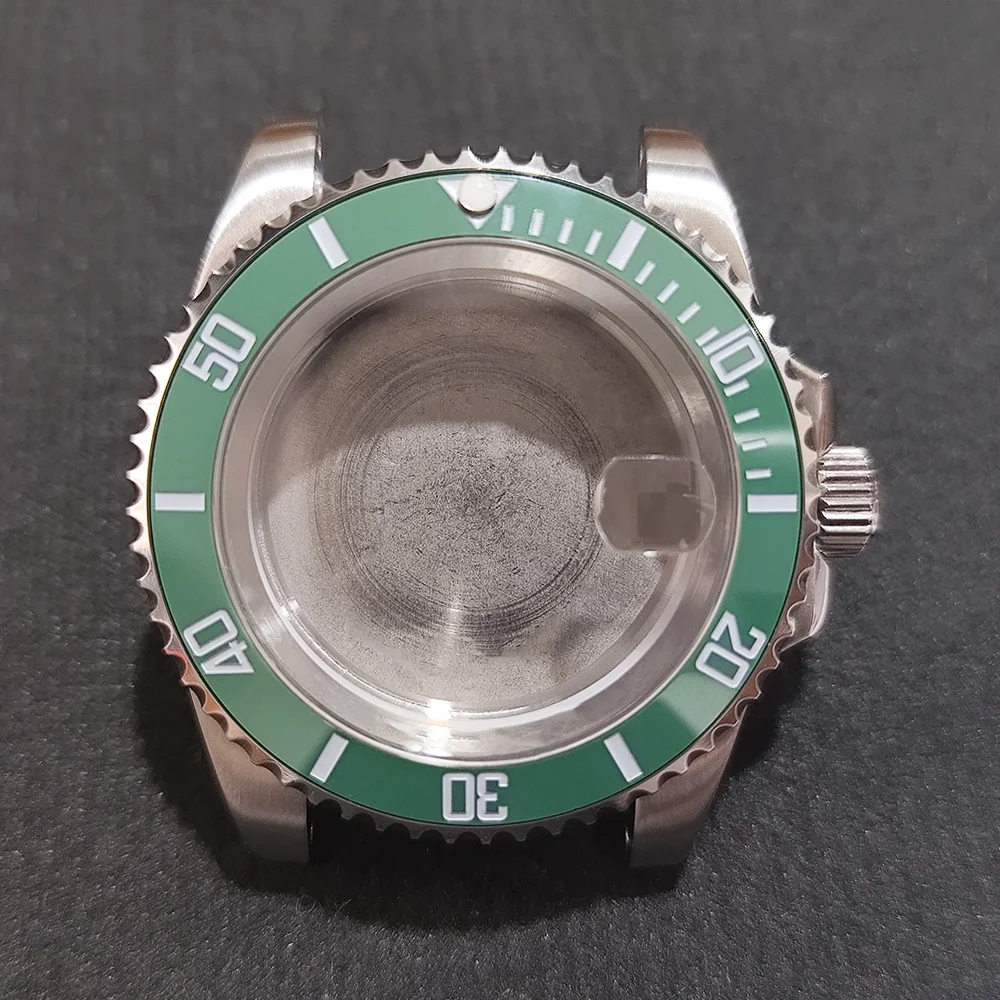 

For NH35 NH34 Cases 40.5 mm 120 Clicks Stainless Steel Sapphire Glass Ceramic Bezel Fit SUB/ GMT Watches Case Replacement Parts