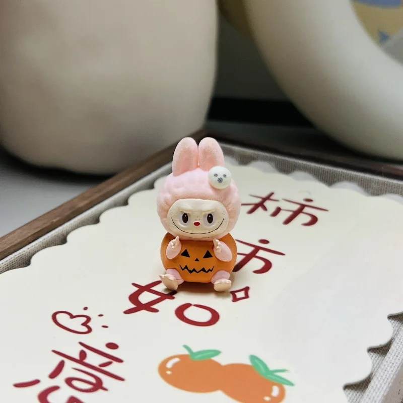 

Cartoon Mini Labubu Doll Pumpkin Yoga Wukong Labubu Cute Model Toy Desktop Decoration Model Diy Car Ornaments Toy Gift