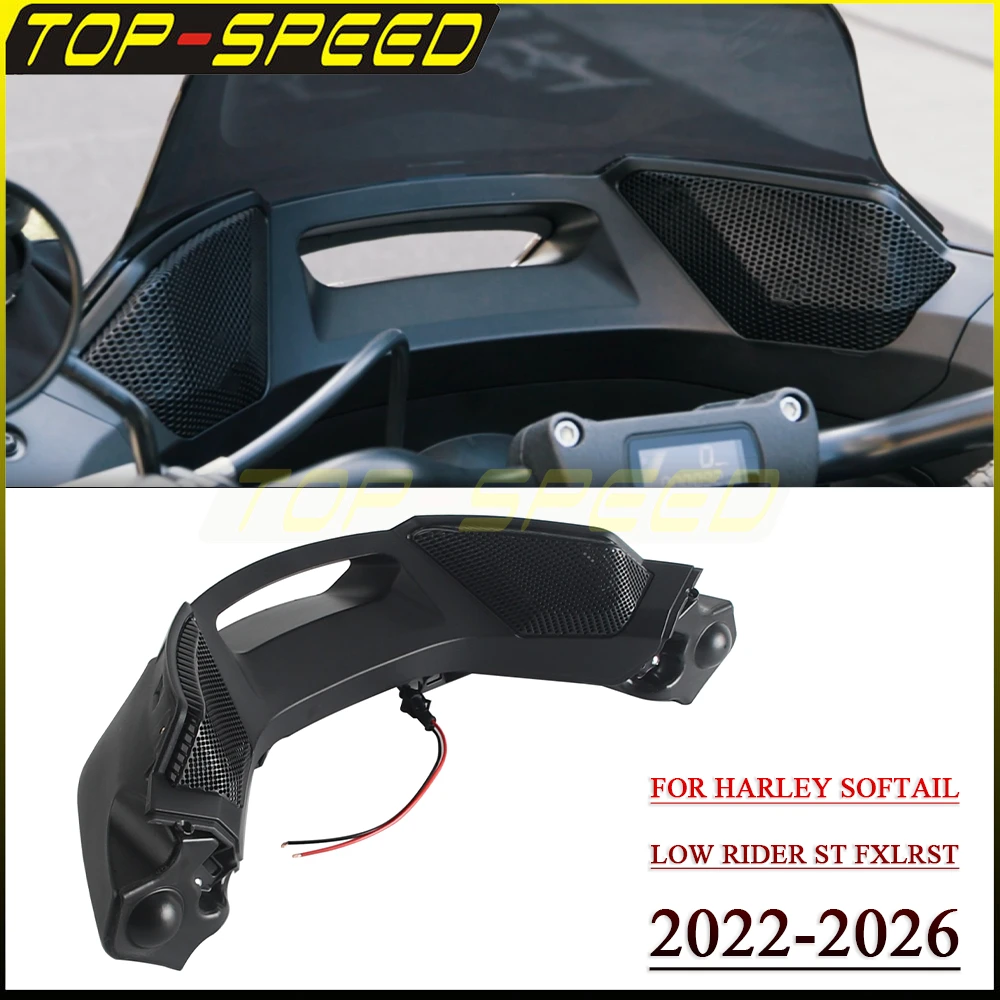 Motorcycle ABS Inner Fairing Audio Kit w/ Amplifier Speakers Housing Sound System For Harley Softail Low Rider ST FXLRST 2022-Up
