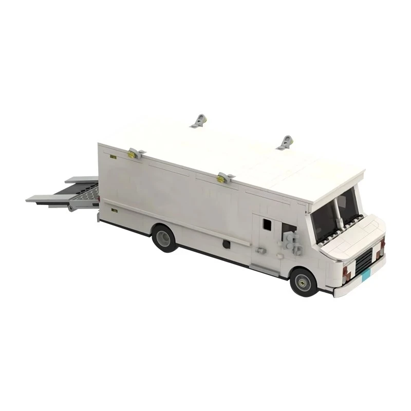 MOC Technical Car 77256 Movie Back to the Future DeLoreaned Time Machine and Doc Brown Van Truck Sets Building Blocks Toys Gift