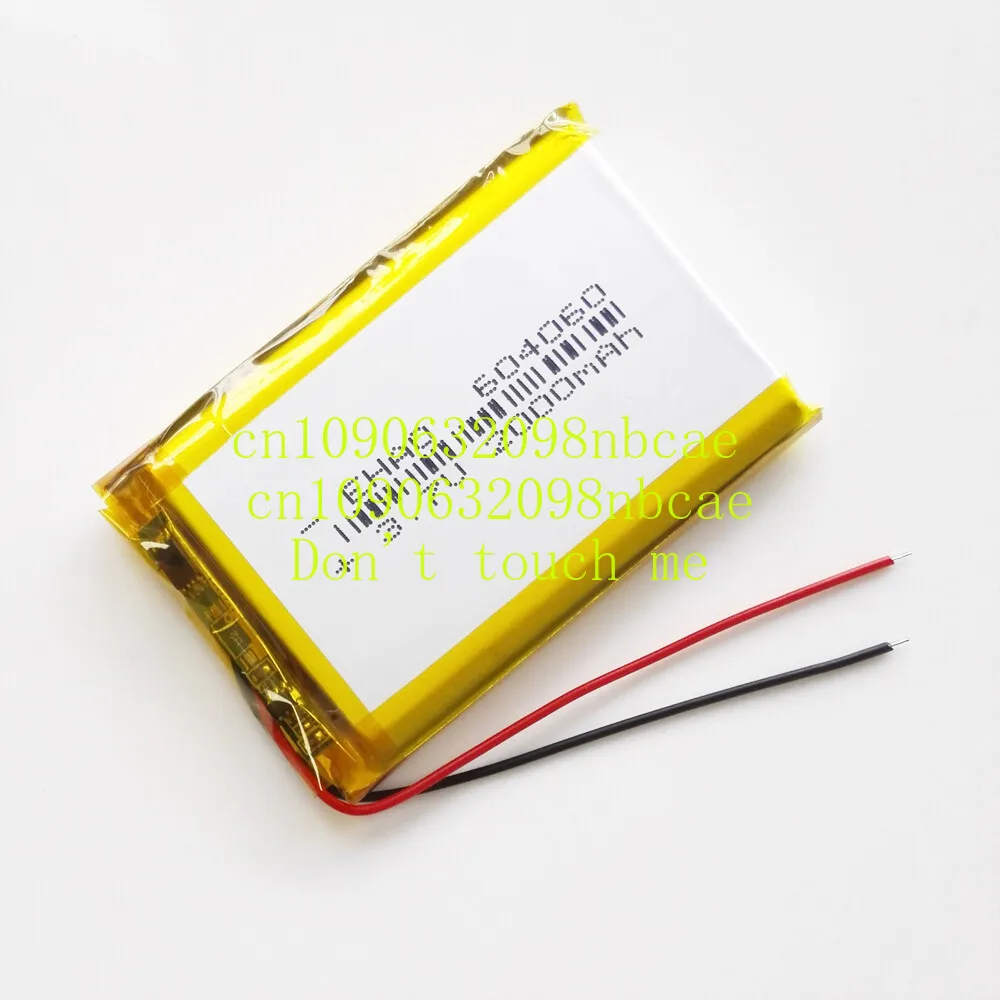 10 PCS 3.7V 2000mAh Lipo Polymer Rechargeable Battery For GPS DVD Camera 604060