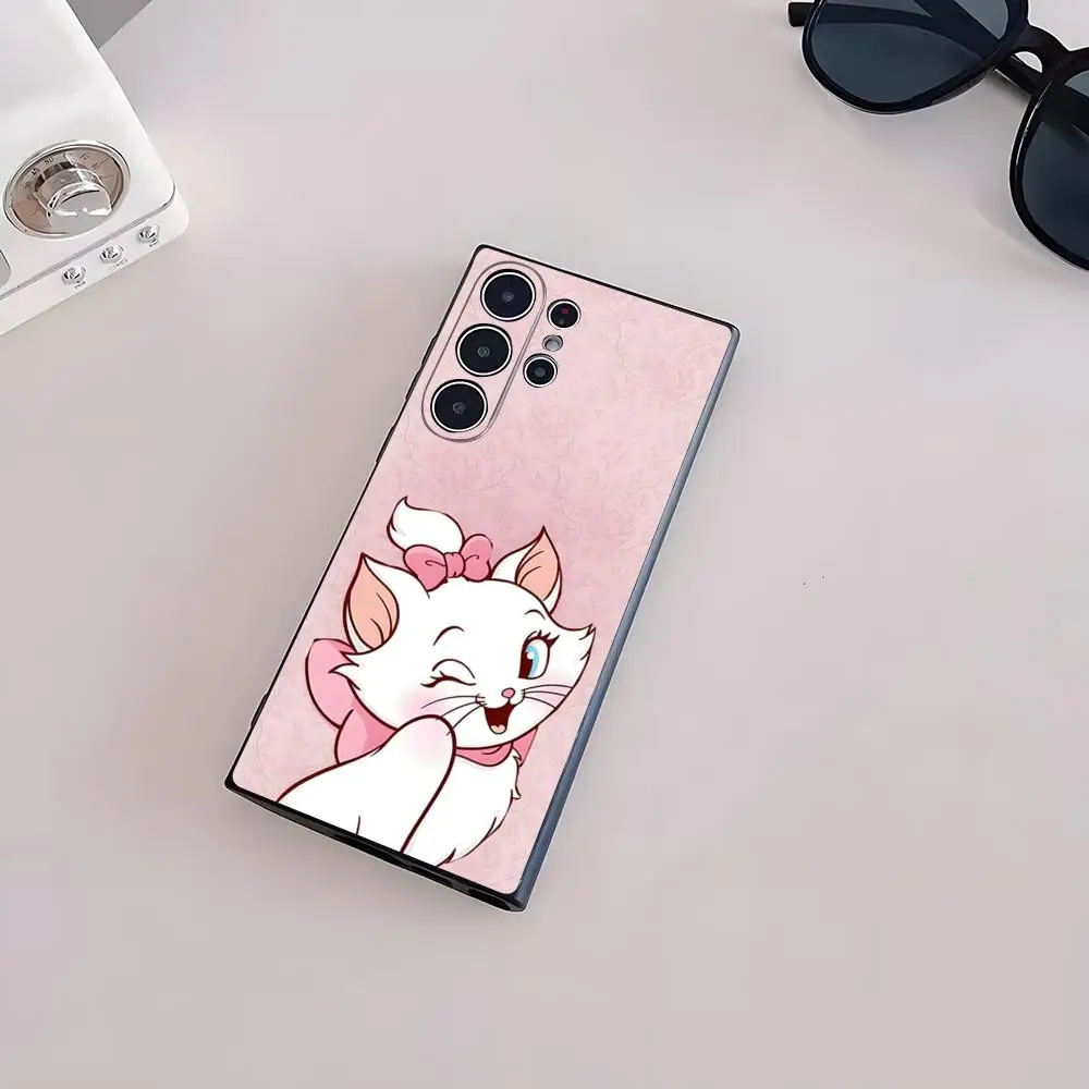 Cartoon Mary Cat Handyhülle für Samsung S26 S25 Edge S24 S23 S22 S21 S20 Ultra Plus Fe Galaxy Silikonhülle