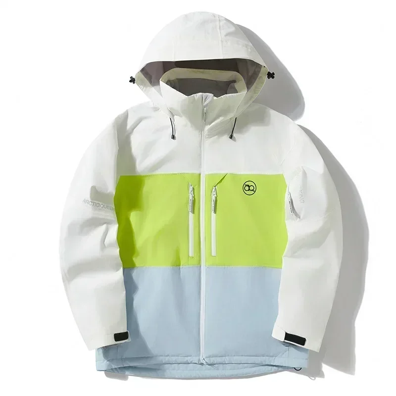 2025 Giacche da sci Abbigliamento da neve femminile Antivento Capispalla da uomo Donna Sport invernali Top da sci Cappotti da snowboard all'aperto con cappuccio