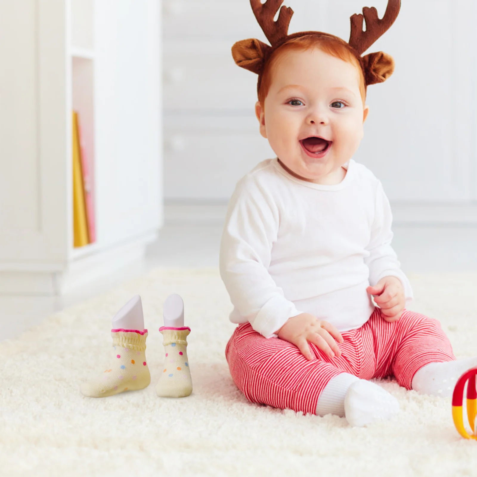 1 par de maniquí de pie de bebé, exhibición de zapatos, modelo de pie para niños pequeños, maniquí de pie de plástico para niños, maniquí de pie para niños pequeños