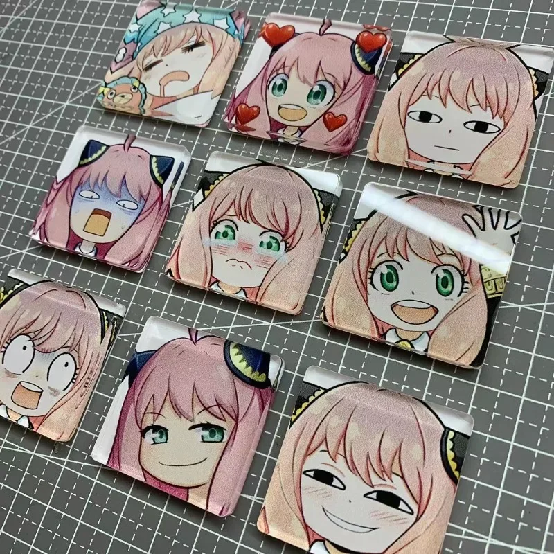 9Pcs/set Spy×Family Acrylic Fridge Magnet with Strong Magnetic Suction Creative and Cute Cartoon Decorative Supplies Gift - view 4