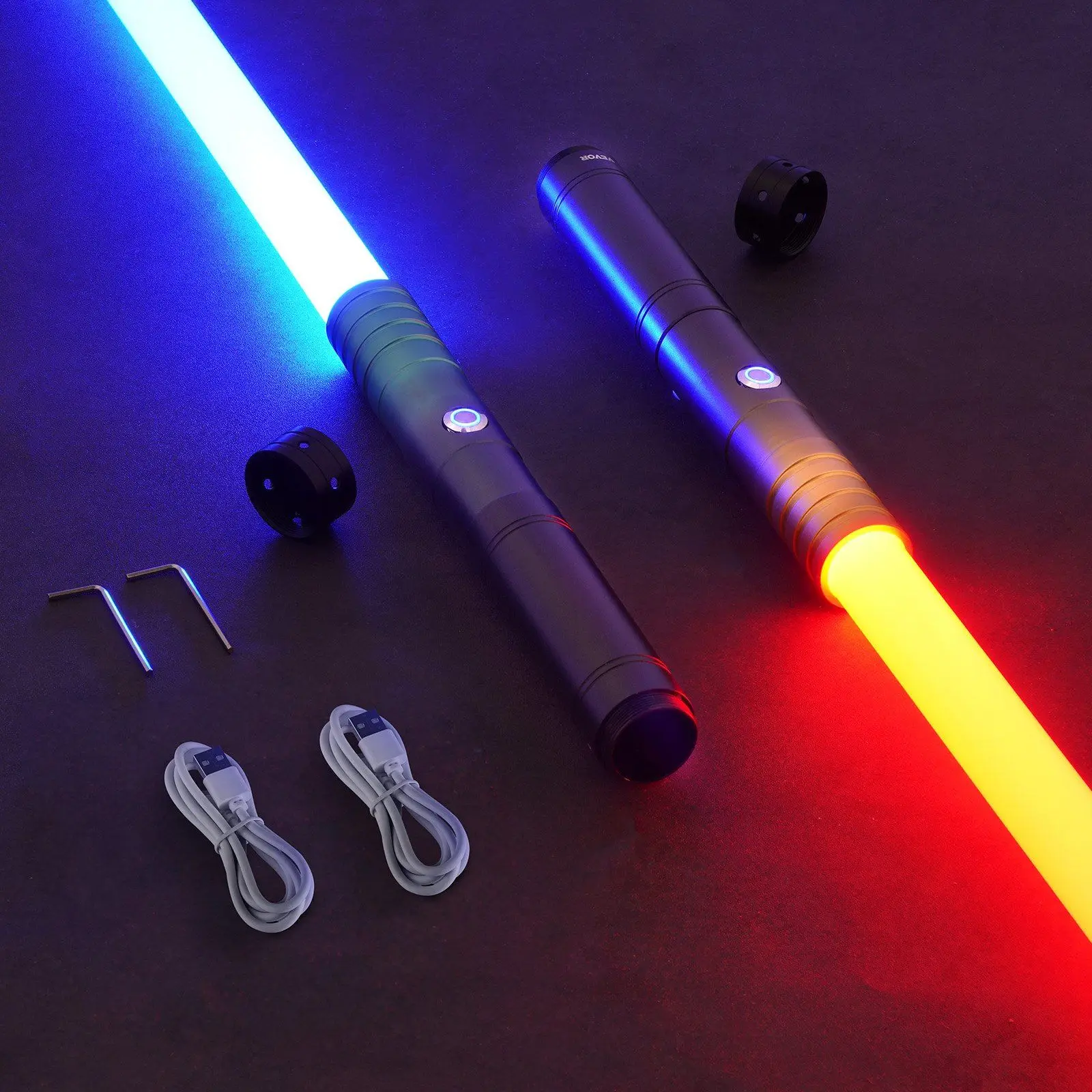 Lightsaber 12 RGB Colors 4 Sounds Rechargeable FX Dueling Light Saber