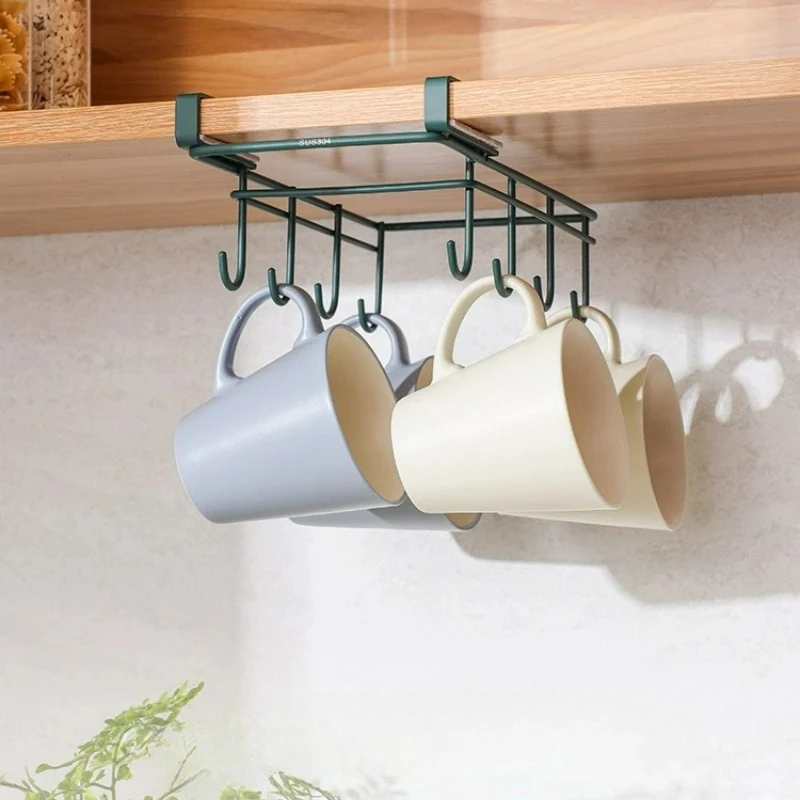 Smart LED Coffee Cup Rack Touch-Control Auto-Drying Hanging Mug Holder Modern Bar Storage Tech-Savvy Kitchen Accessory