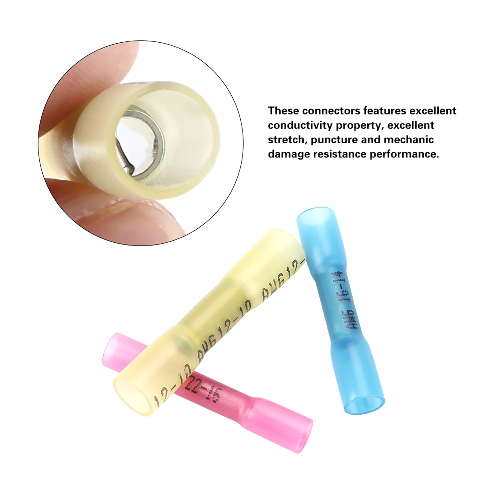 300pcs AWG Heat Shrink Wire Connectors Electrical Terminals Assortment Kit