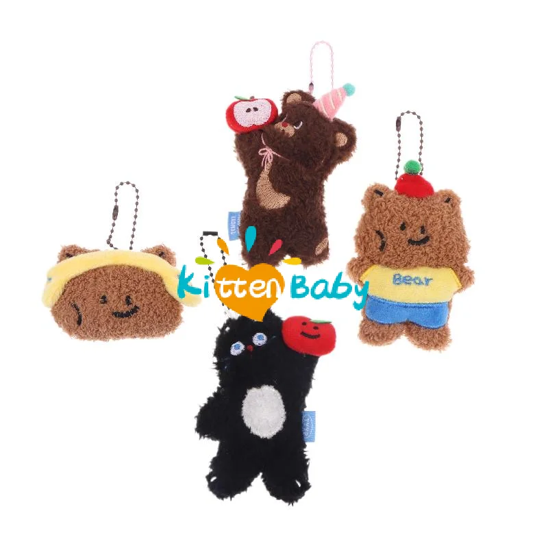 1 個かわいいペットバッグペンダント漫画ぬいぐるみキーホルダー女の子バックパックビーズチェーン装飾 DIY アクセサリー