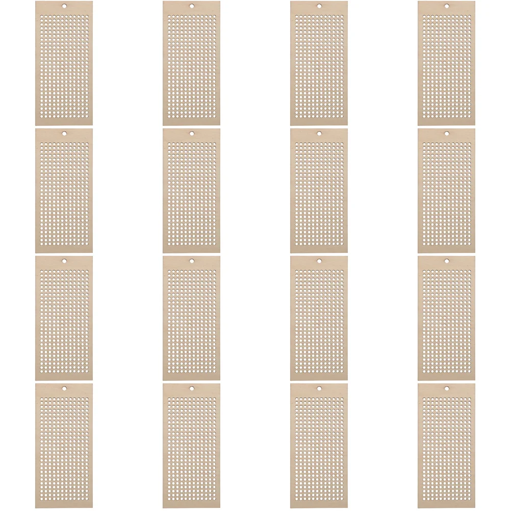 16 Pcs Labels Wooden Embroidered Bookmark Blank Bookmarks Student Ordinary Cross Stitch