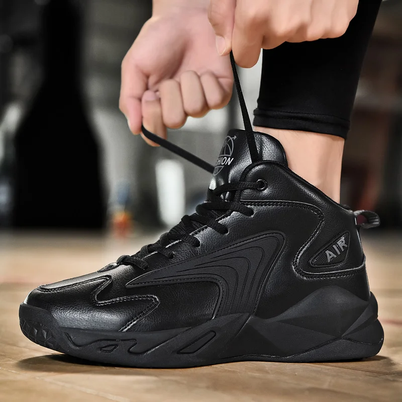 

Мужская обувь, новинка 2024, студенческие модные баскетбольные кроссовки больших размеров, молодежная универсальная практичная спортивная обувь с высоким берцем 36-48