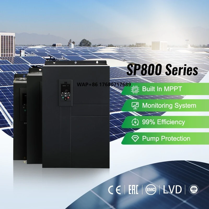 

CKMINE 18.5kW to 75kW Solar Pump Frequency Inverter MPPT Off Grid DC AC Three 3 Phase 380V VFD for Water Pumping
