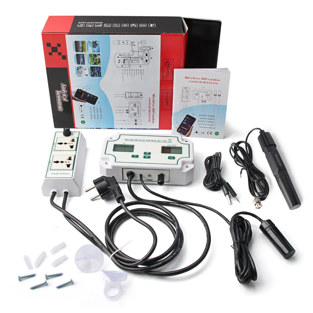 

wifi online EC monitoring controller ph meter with data logger function hydroponic water quality monitoring tester