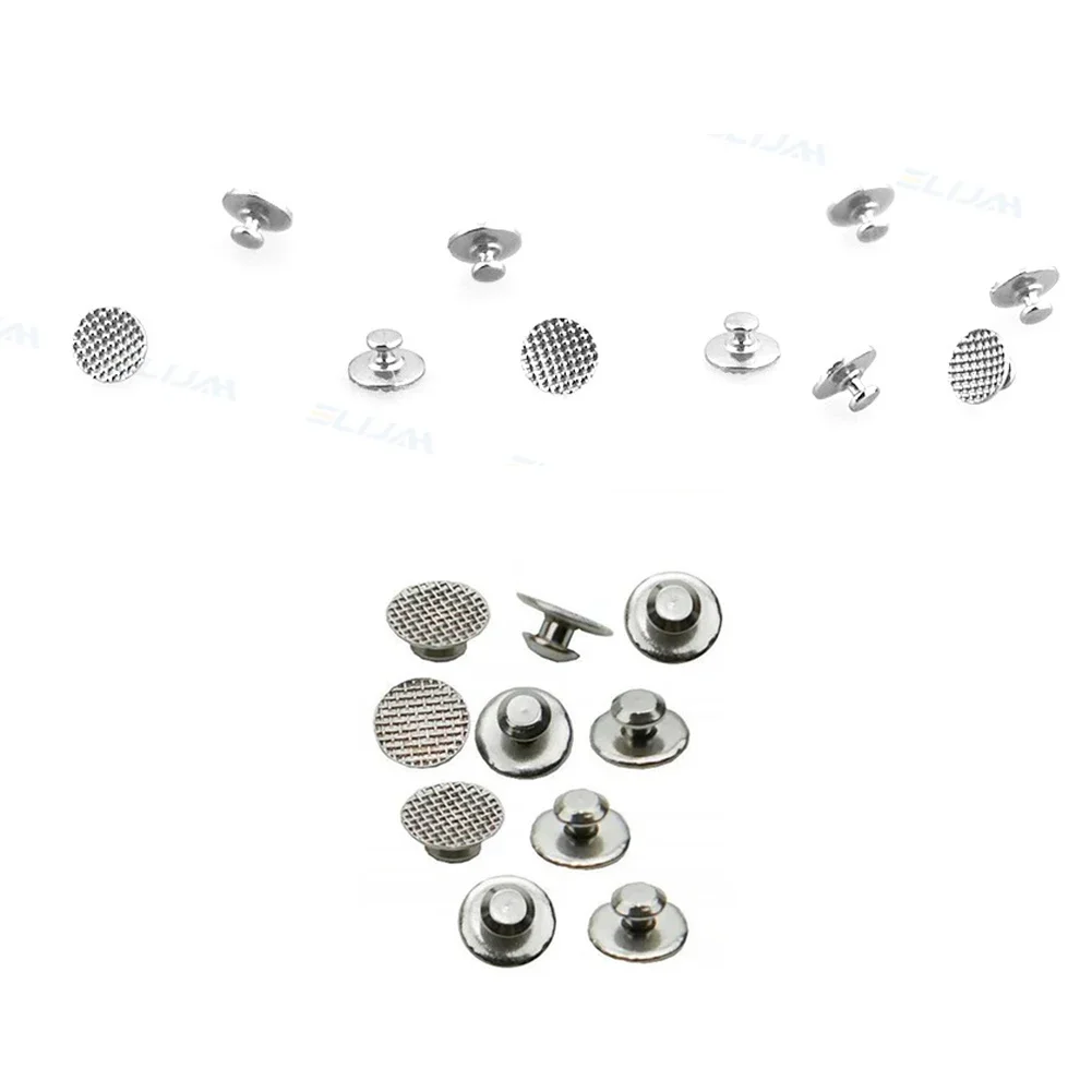 10Pcs/pack Orthodontic Lingual Button Bondable Round Monoblock Mesh Base Dental Traction Hook Metal Teeth Brace Lingual Cleat