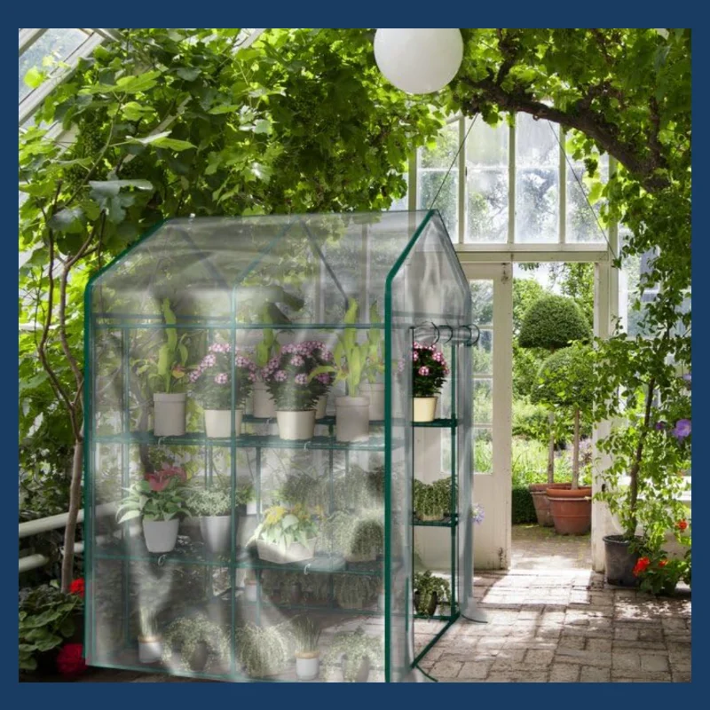 Yard Park greenhouse Waterproof polyethylene or PVC covered walk-in greenhouse