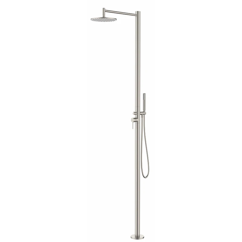 High Quality Outdoor Deck-Mounted Pool Faucet Beach faucet Hotel Pool Faucet Rain Shower Set Dual Function Hot and Cold Water