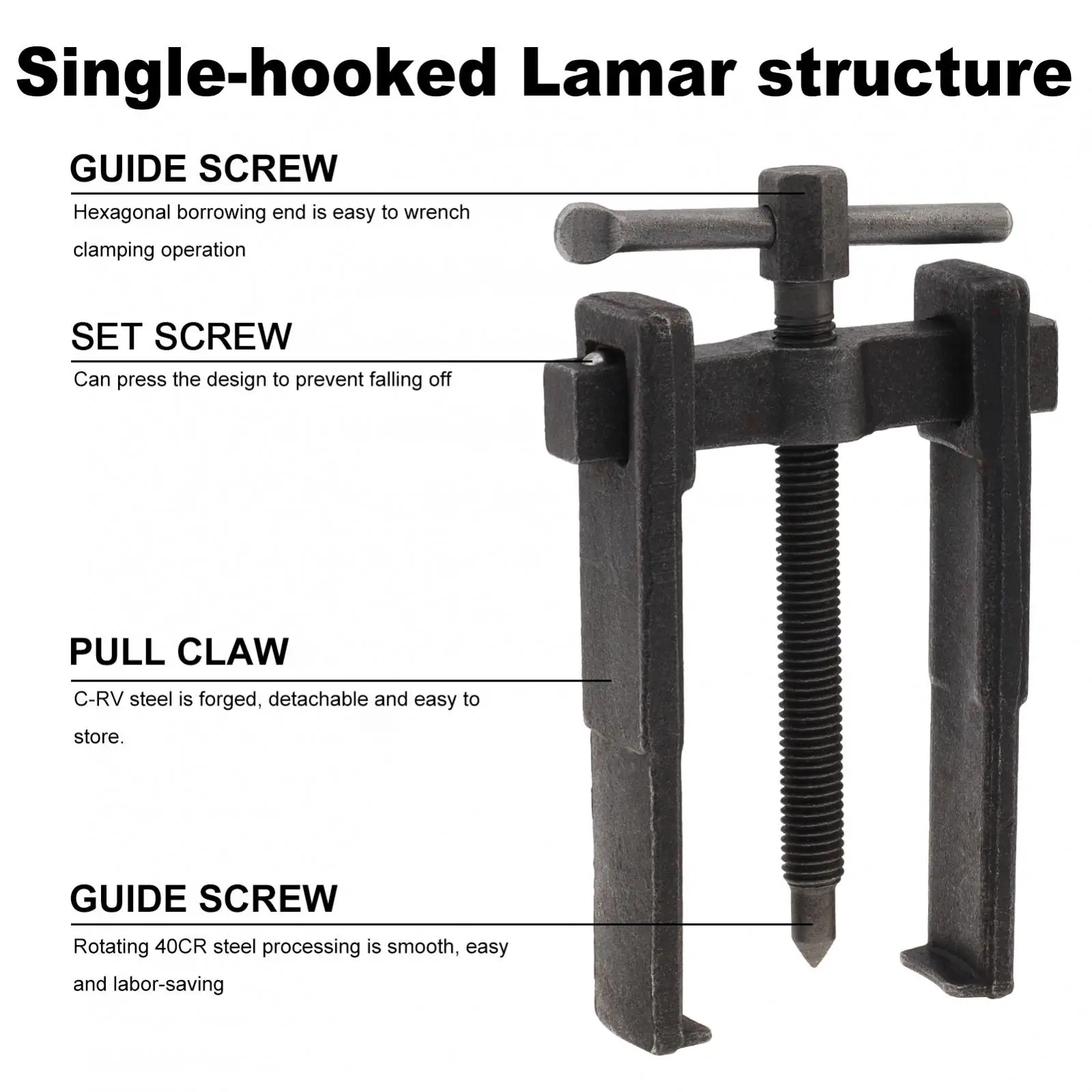 4inch Bearing Puller Adjustable Two Claw Disassembly Puller for Mechanic Bearing / Automobile Repair