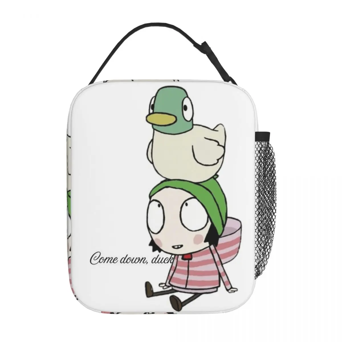 Sarah And Duck Insulated Lunch Bag for Women Kids Portable Food Boxes Thermal Lunch Box Tote