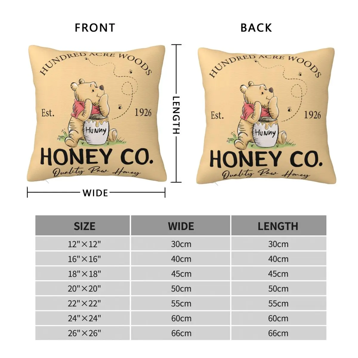 1926 ويني ذا بوه العسل رمي غطاء وسادة وسائد لغطاء وسادة أريكة الإبداعية