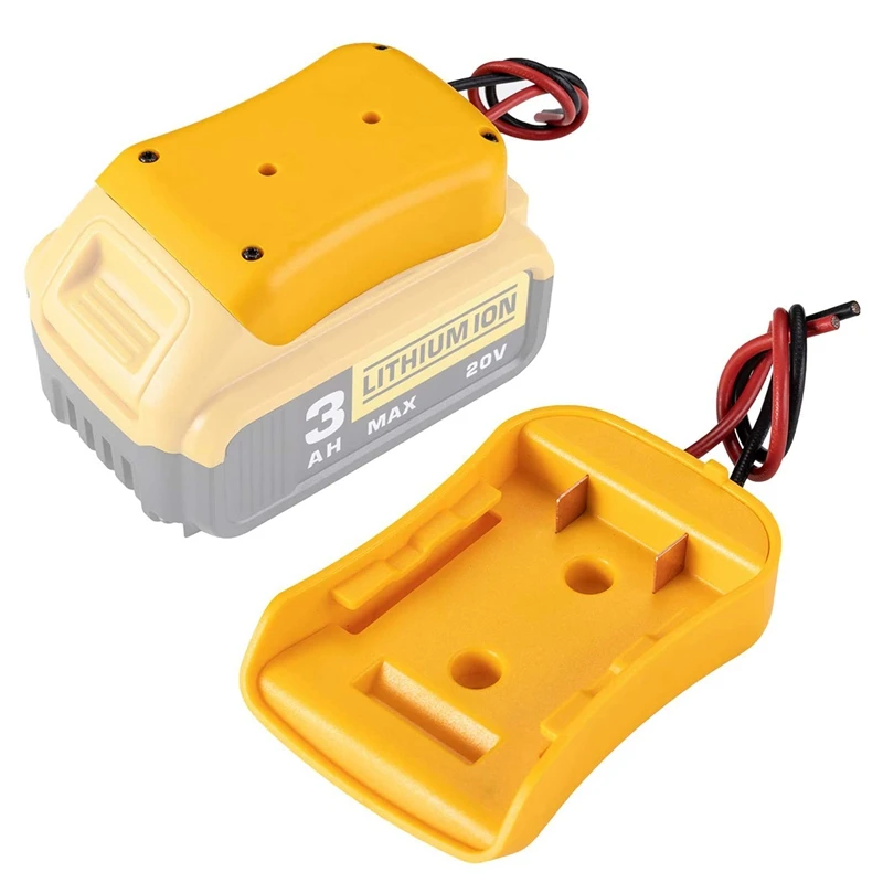 For Power Wheels Battery Adapter For Dewalt 20V Battery 18V Dock Power Connector With 12 Gauge Wire, For Robotics