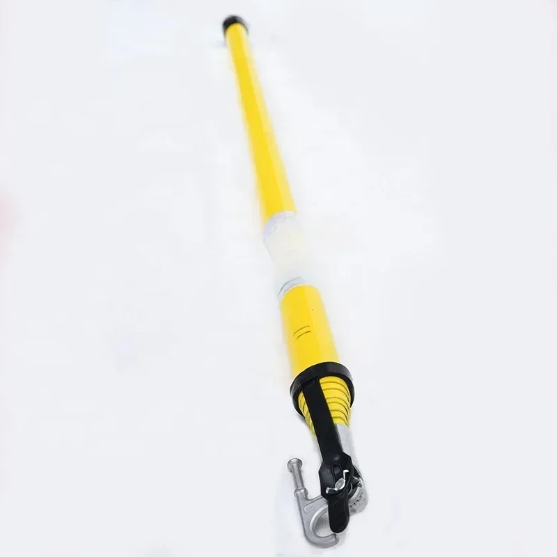 High Voltage Fiberglass Insulated Operation Telescopic Triangle Hot Stick