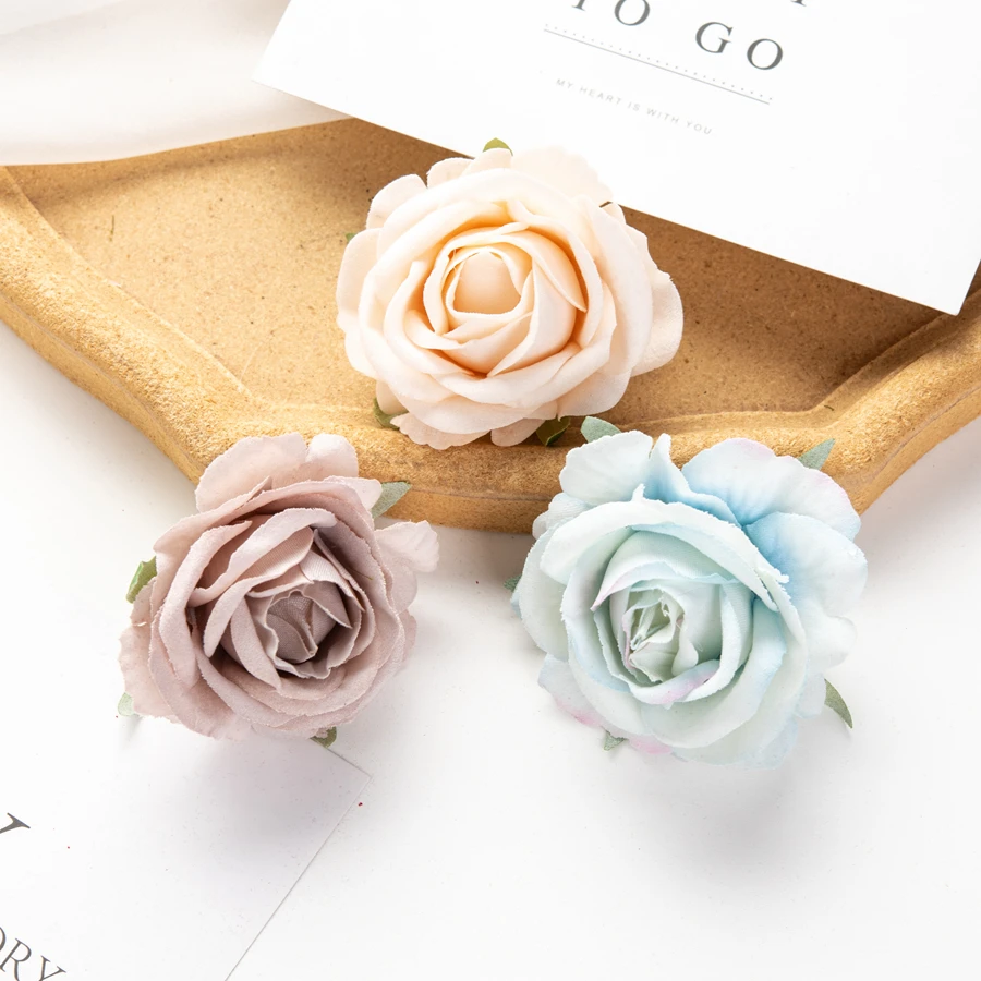 Künstliche Blumen Flanell Rosen Home Room Decorati Festival Scrapbooking Handwerk Kranz Hochzeit Braut Zubehör Ausverkauf Diy – Detail 4