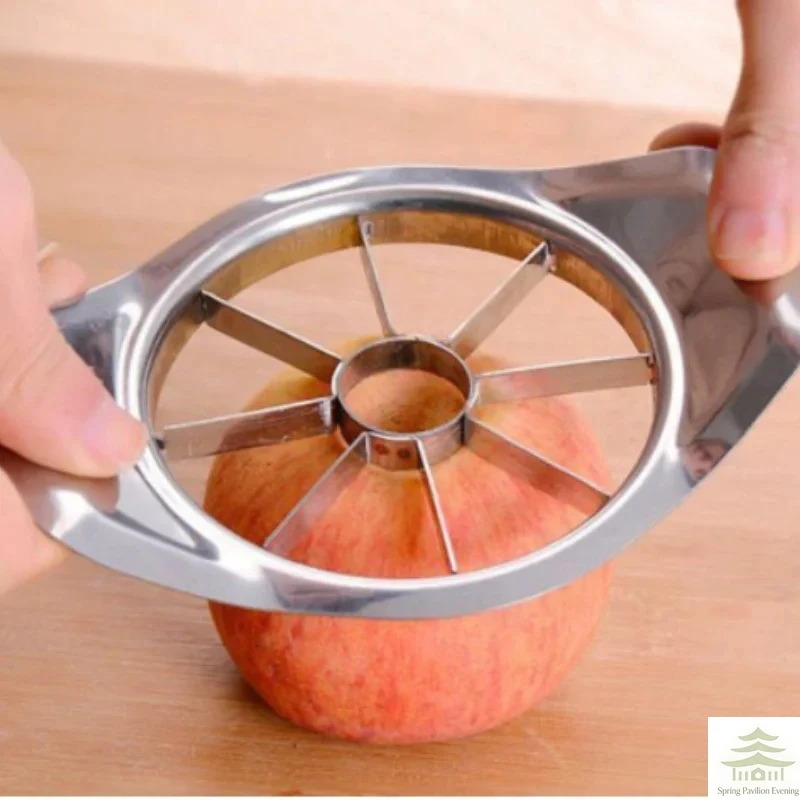 Stainless Steel Apple Slicer Fruit Cutter Upgraded 8 Blade Sharp Divider Fruit Cutter Vegetable Corer Peeler