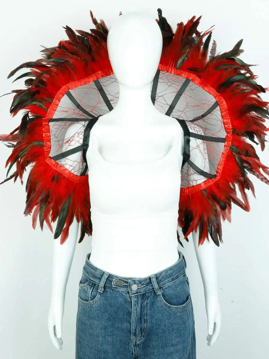 cape-en-dentelle-et-plumes-pour-halloween-echarpe-d'epaule-accessoire-de-costume-pour-carnaval-bal-masque-spectacle-accessoires-de-mode