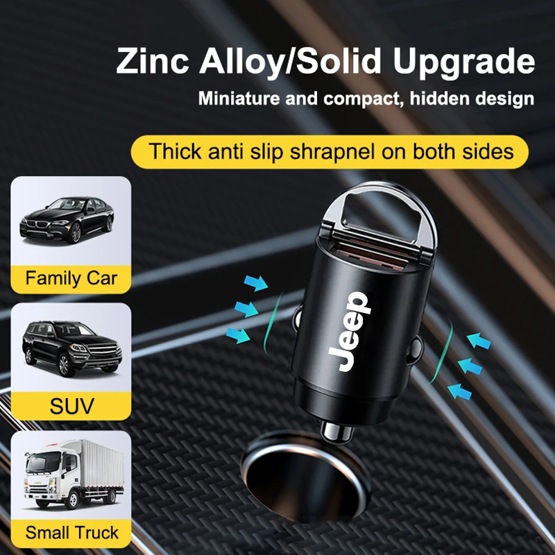  ﻿ Mini carregador de carro usb tipo-c adaptador de carregamento rápido para jeep grand cherokee wrangler jk gladiador bússola renegado wagoneer aven