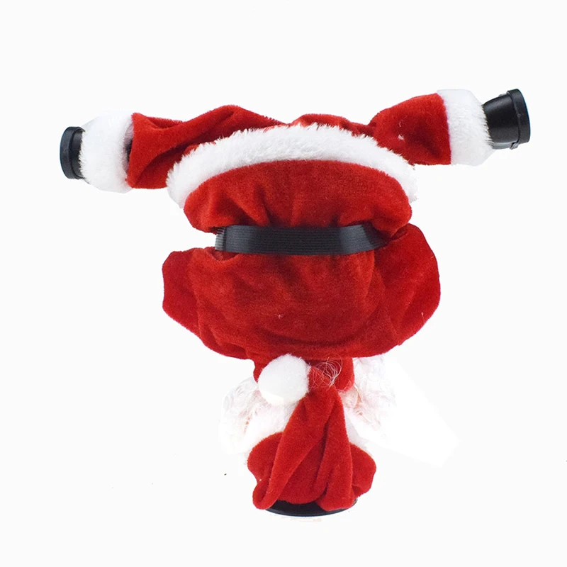 Juguete de peluche eléctrico, muñeco de Papá Noel, decoraciones navideñas divertidas, soporte de mano eléctrico, baile callejero con adornos de columpio musical