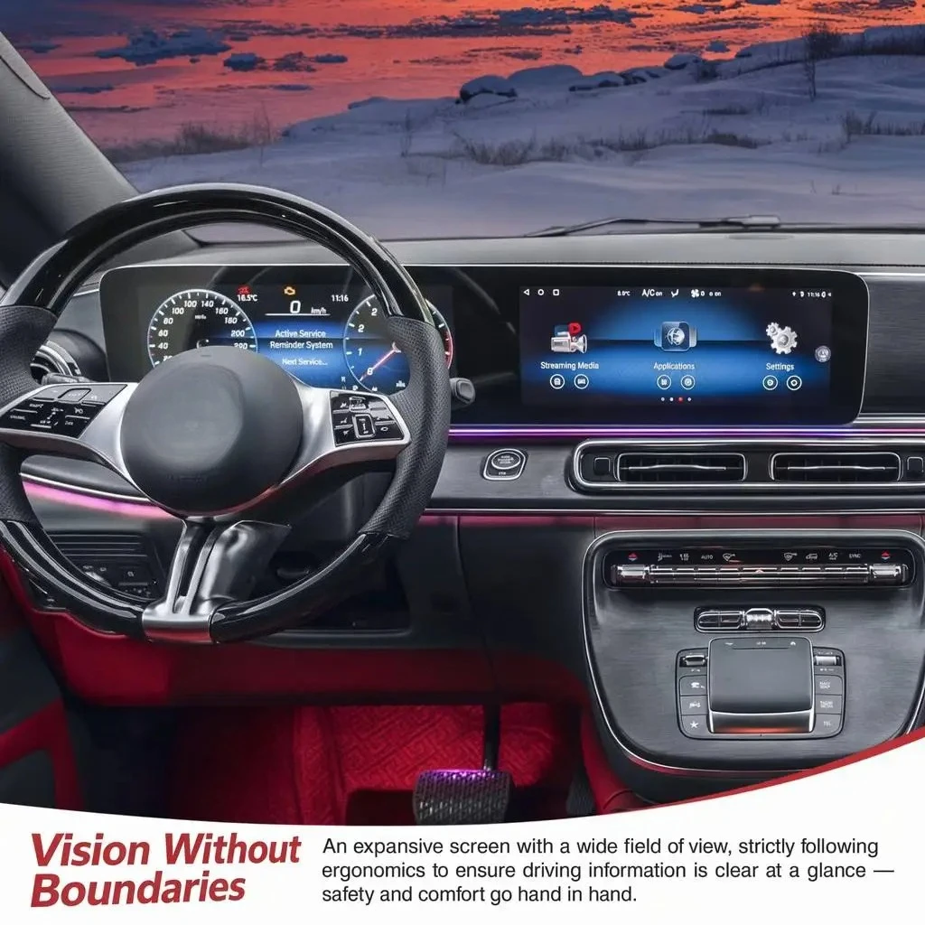 OEM Standard V300 Dashboard Mercedes Vito W447 Full Cockpit Set Dual Screen Plug Play Conversion Luxury Interior Kits