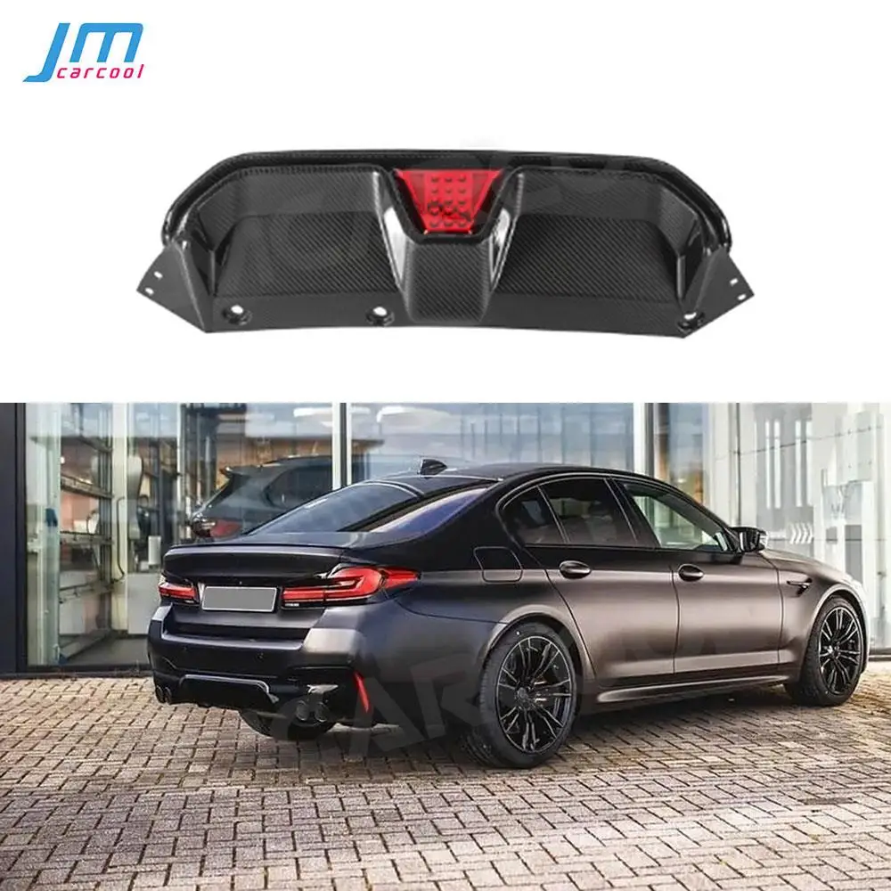 Dry Carbon Fiber/FRP Prime Black Car Rear Diffuser Bumper Lip for BMW 5 Series F90 M5 Competition 2020+ Rear Bumper Guard